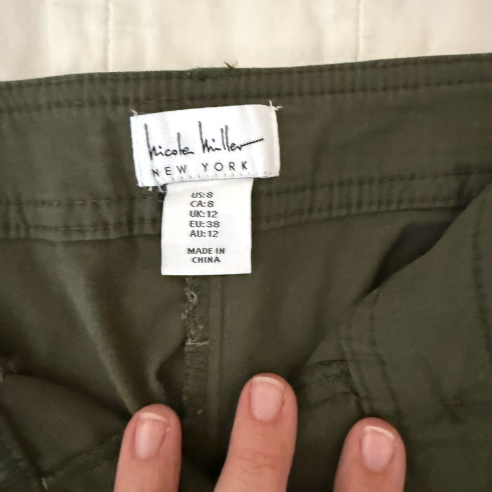 Nicole Miller Olive Green Pants